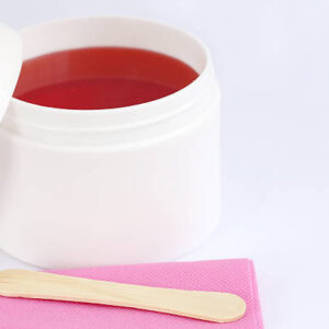 Bodycare, depilation set: wax container, stick and rose