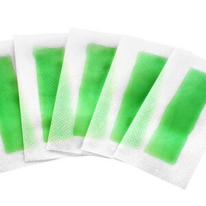 Waxing strips isolated on white background