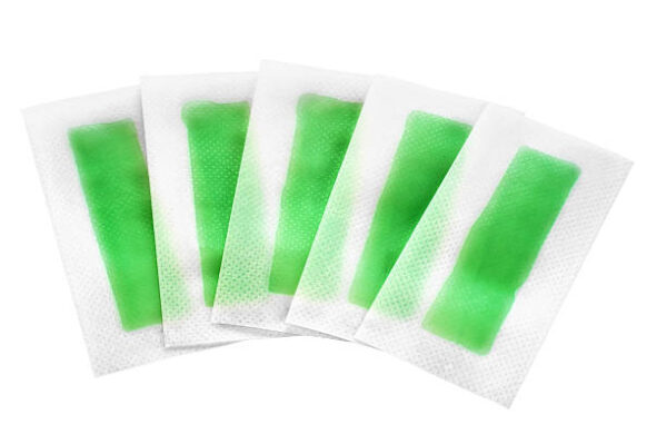 Waxing strips isolated on white background
