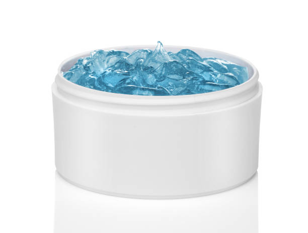 Blue cosmetic gel. isolated